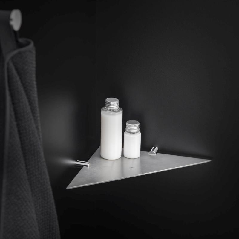 Полиця для ванної кімнати кутова COSMIC Logic нержавіюча сталь (2260243) - фото 4