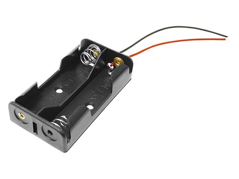 Держатель для 2 батареек типа АА плоский (LX3203)