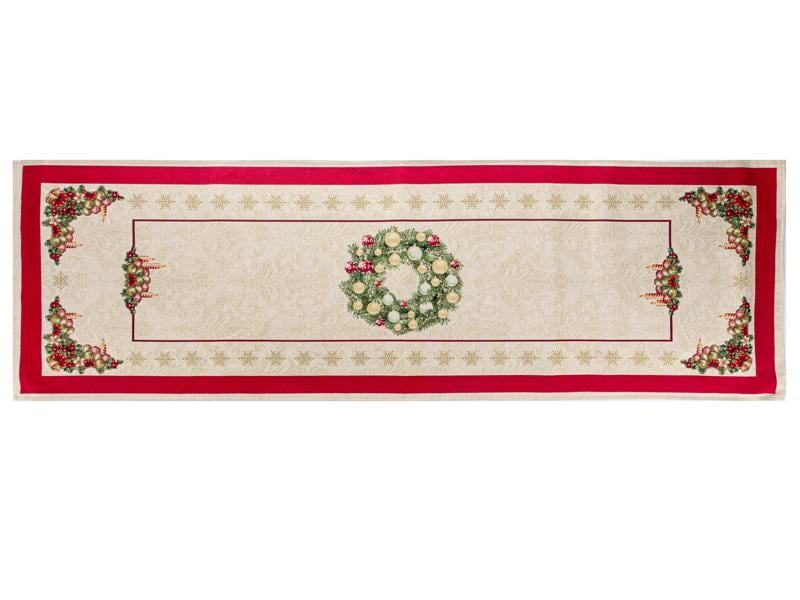 Раннер гобеленовый новогодний Lefard Corona Natale с люрексом 47x140 см (716-155)