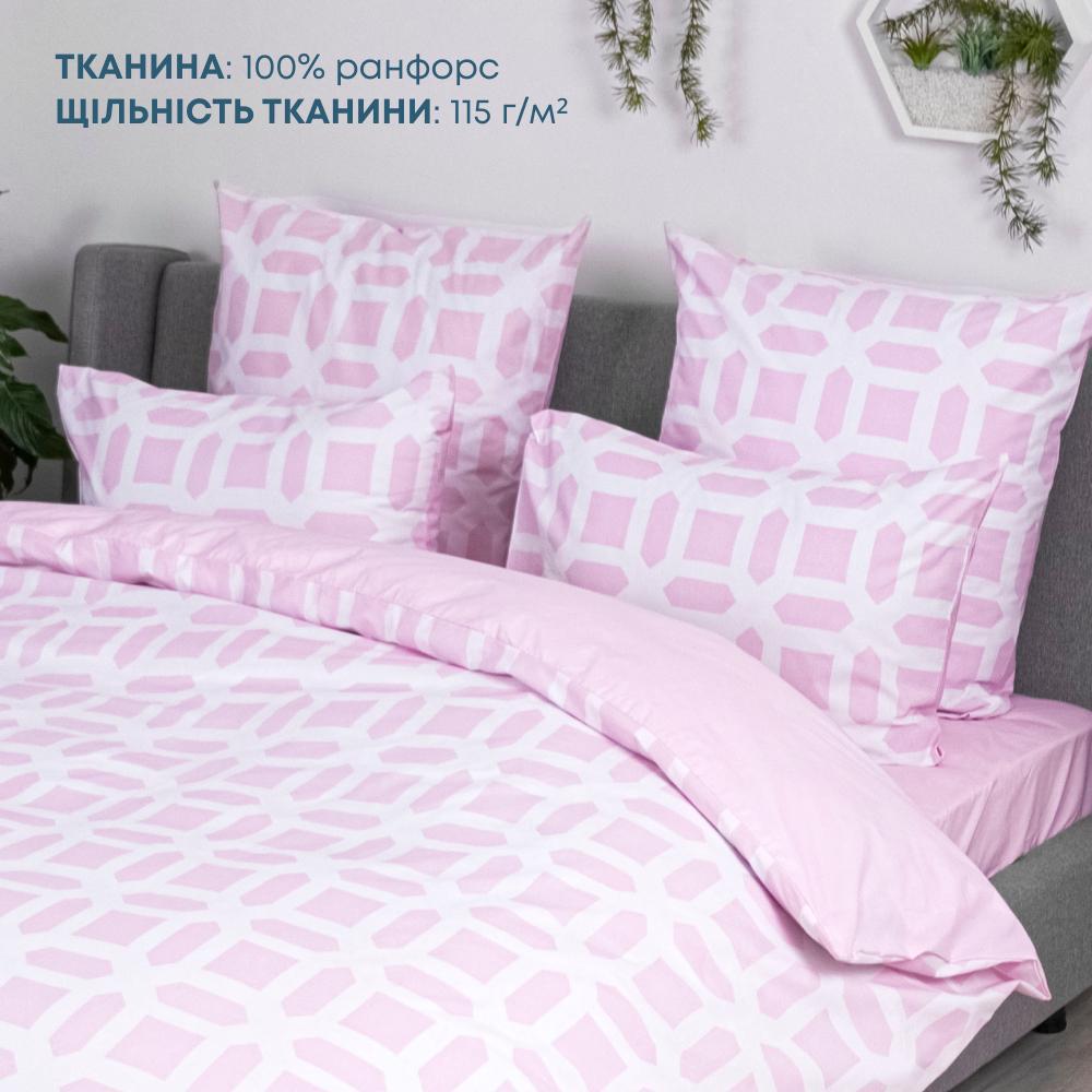 Комплект постельного белья ТЕП Happy Sleep Мечты евро 200х220 см наволочки 2х50х70 см Розовый (18785) - фото 3