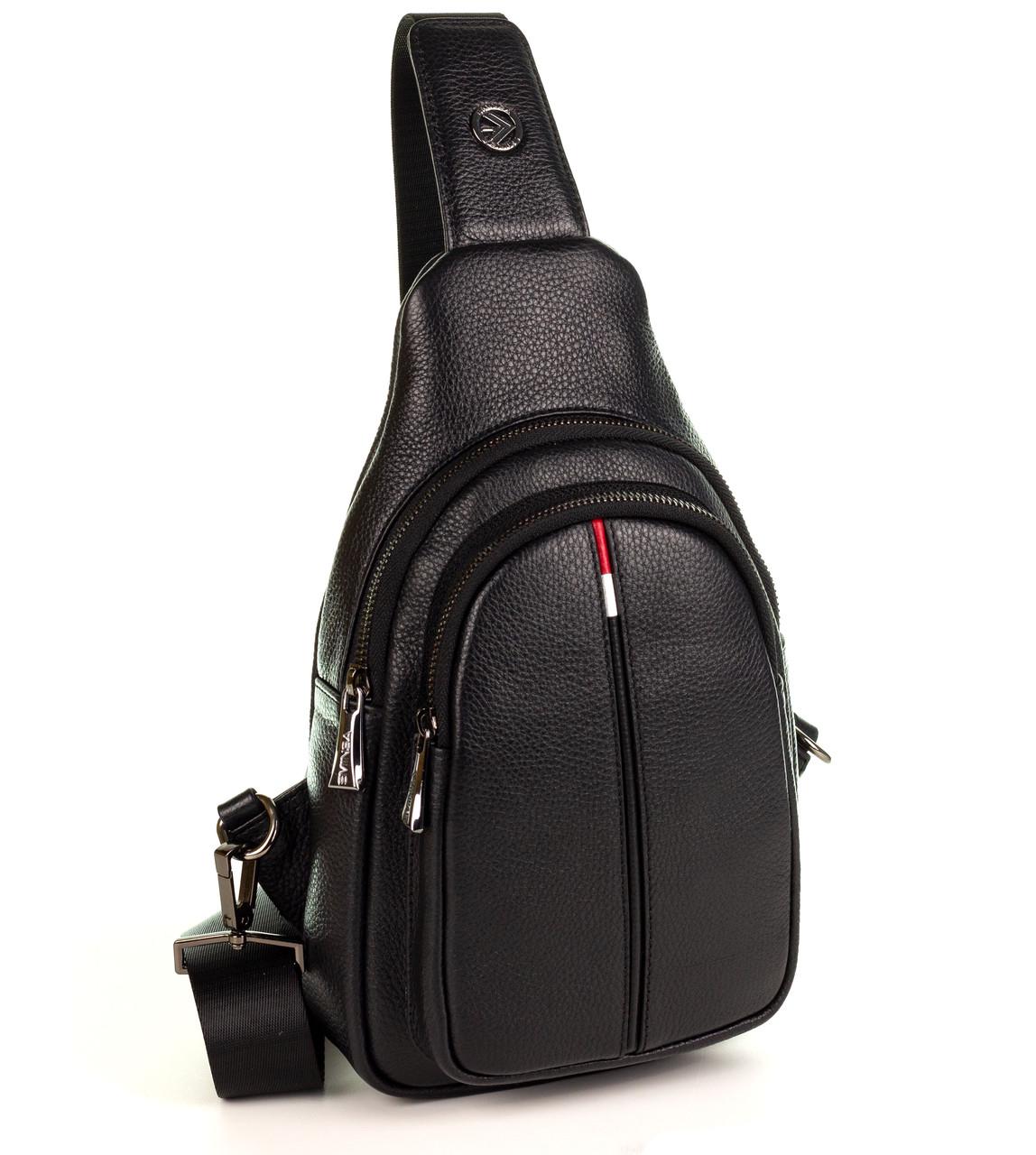 Сумка рюкзак чоловіча шкіряна на одне плече eminsa 40187-17-1