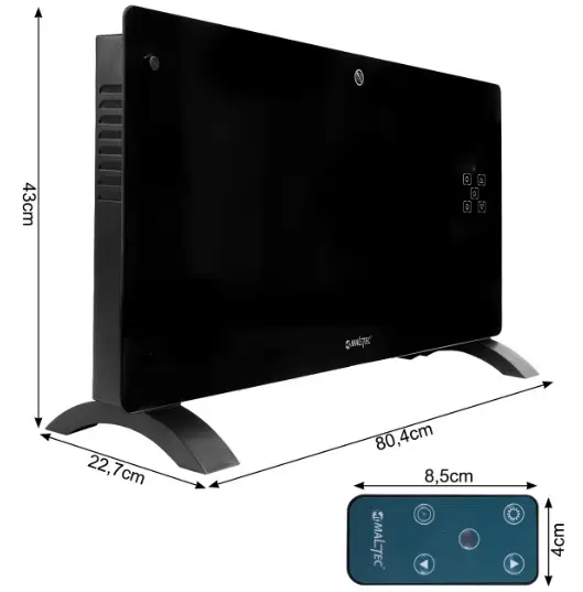 Конвектор электрический Maltec Eco CH7000DWB с Wi-Fi и пультом 2000 Вт до 24 кв.м Черный (TR-CH7000B) - фото 2