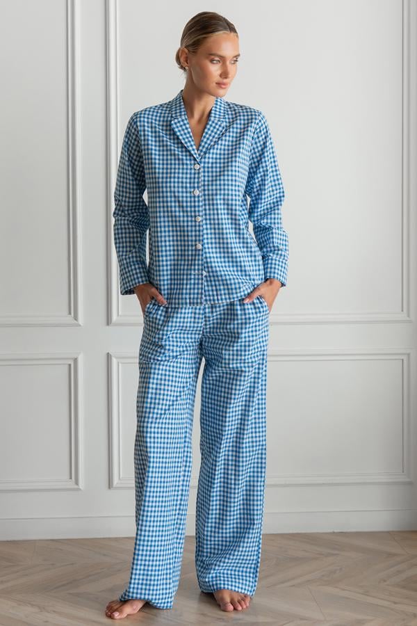 Пижама с брюками Forli хлопковая XL/XXL Navy Plaid (HL0073-80-69_XL/XXL)