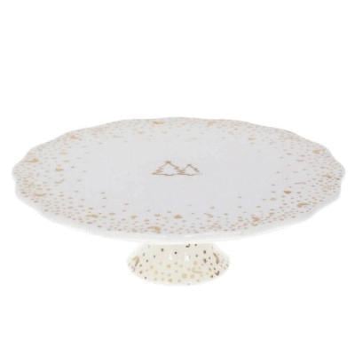 Тортовница новогодняя фарфоровая Зимняя сказка 25,5 см (32693)