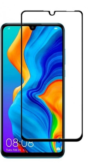 Загартоване захисне скло на Huawei P30 Lite / Черная рамка