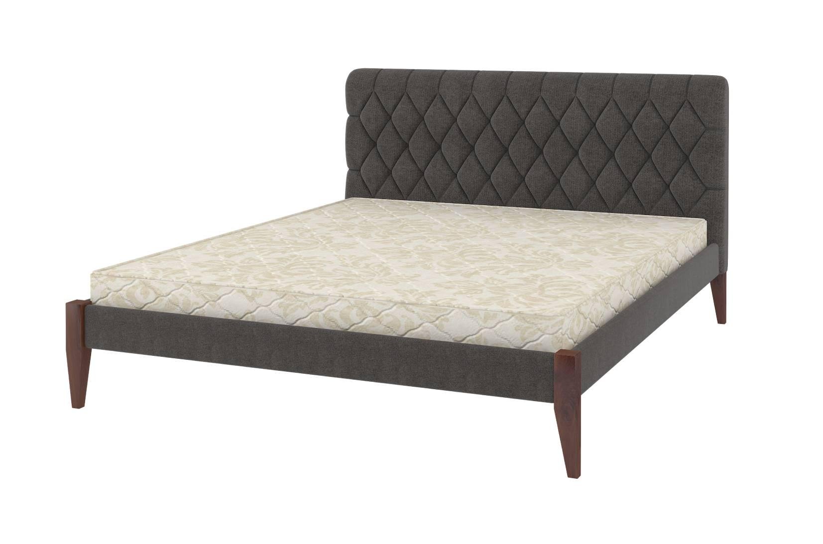 Кровать двуспальная Mebigrand Венеция ТК 96 140х190 см Орех лесной/Аляска (MBG-1480)