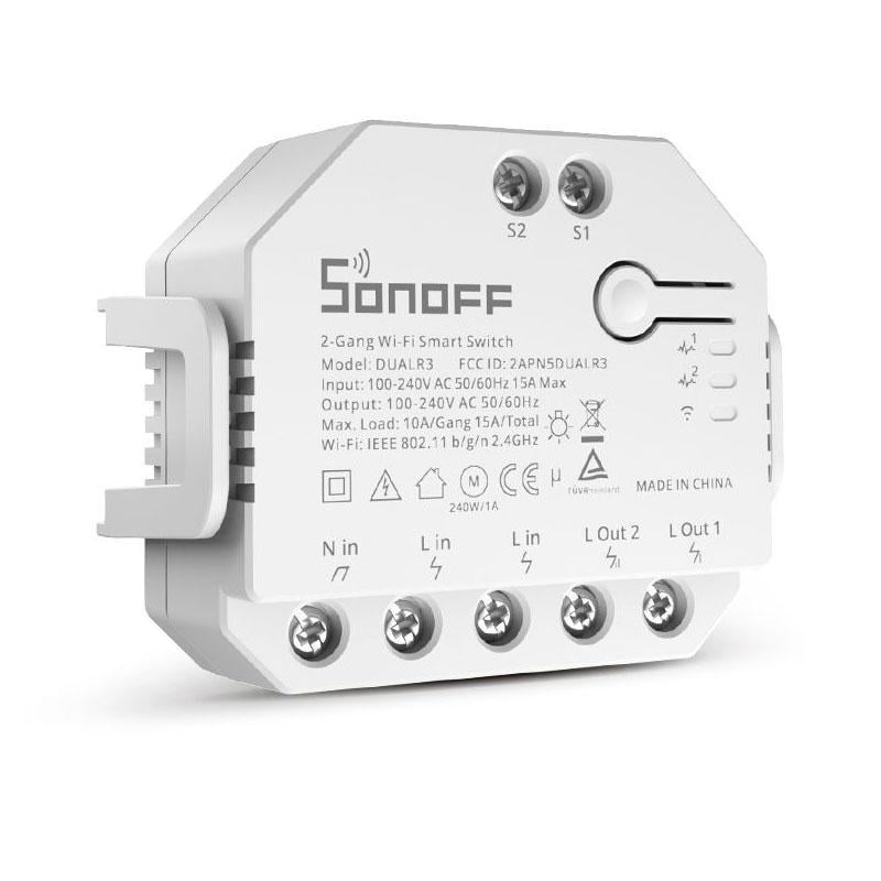 Смарт-переключатель Sonoff Wi-Fi с двойным реле и измерением мощности
