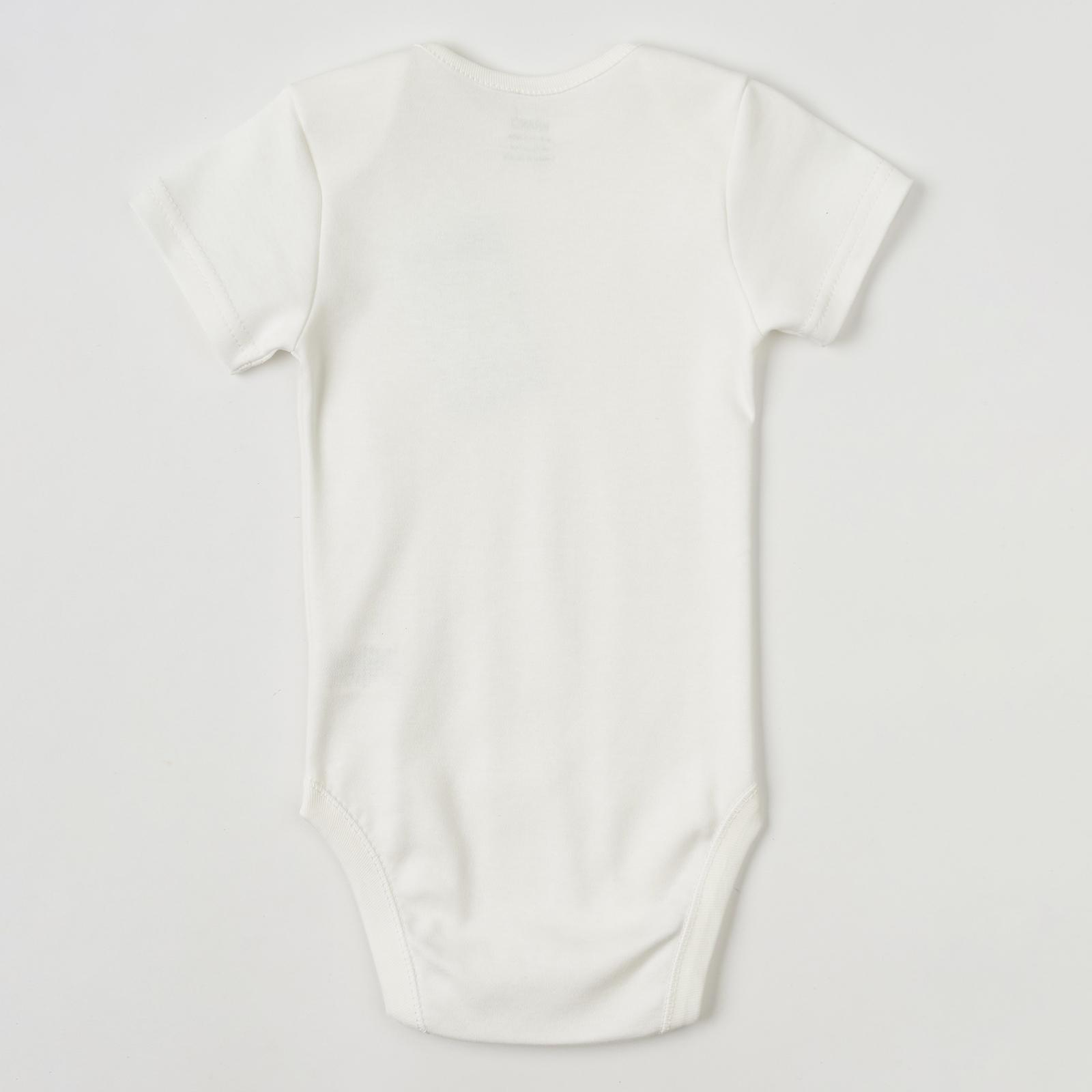 Полукомбинезон ясельный боди с коротким рукавом 62-68 см Белый - фото 2 Полукомбинезон ясельный боди с коротким рукавом 62-68 см Белый - фото 2