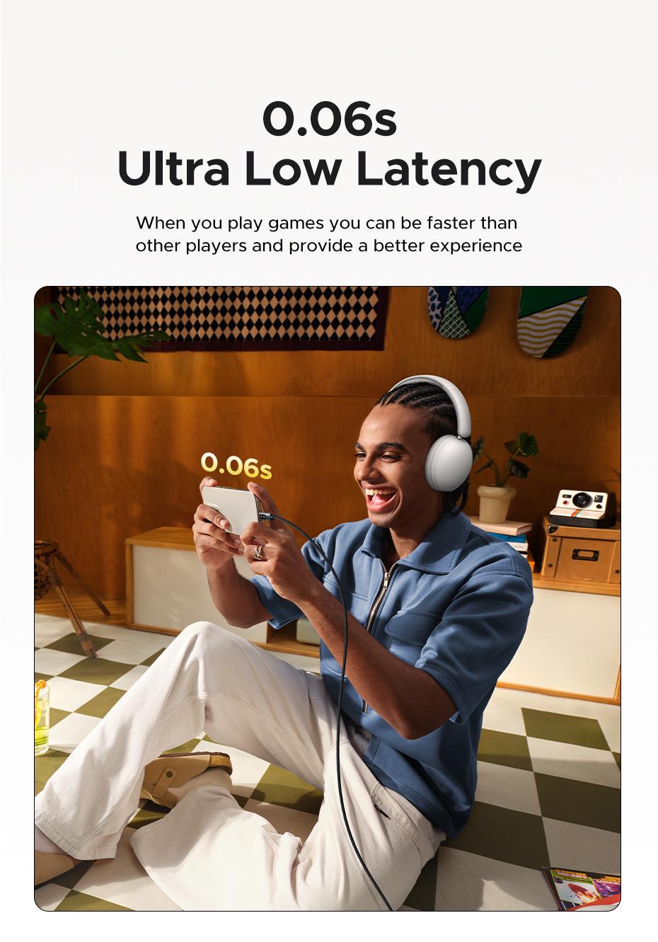 Навушники бездротові Ugreen повнорозмірні Bluetooth 5.4 40 мм Чорний (29516546) - фото 8 Навушники бездротові Ugreen повнорозмірні Bluetooth 5.4 40 мм Чорний (29516546) - фото 8