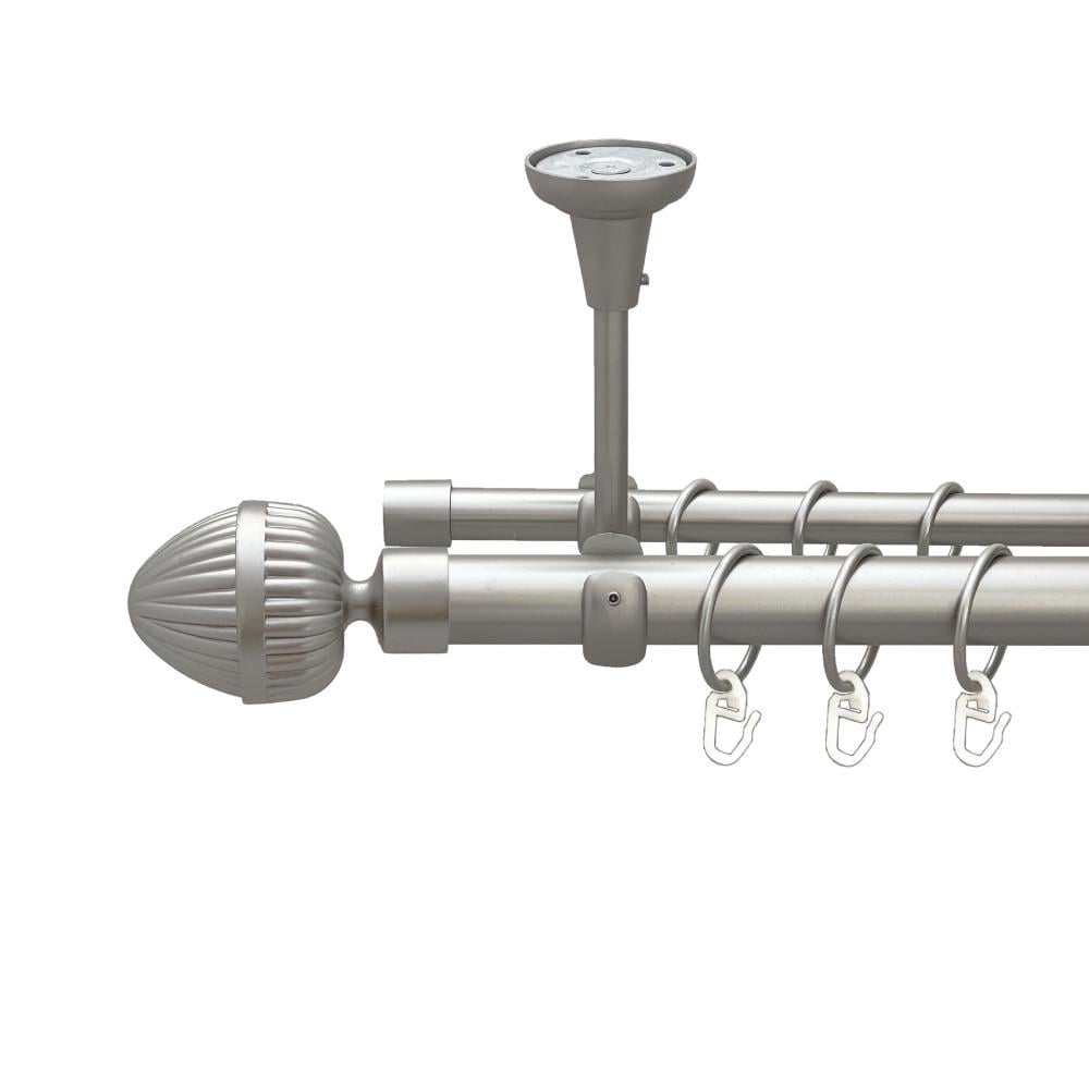 Карниз для штор Orvit Одеон двухрядный гладкий 200 см Сатин (00-00023813)