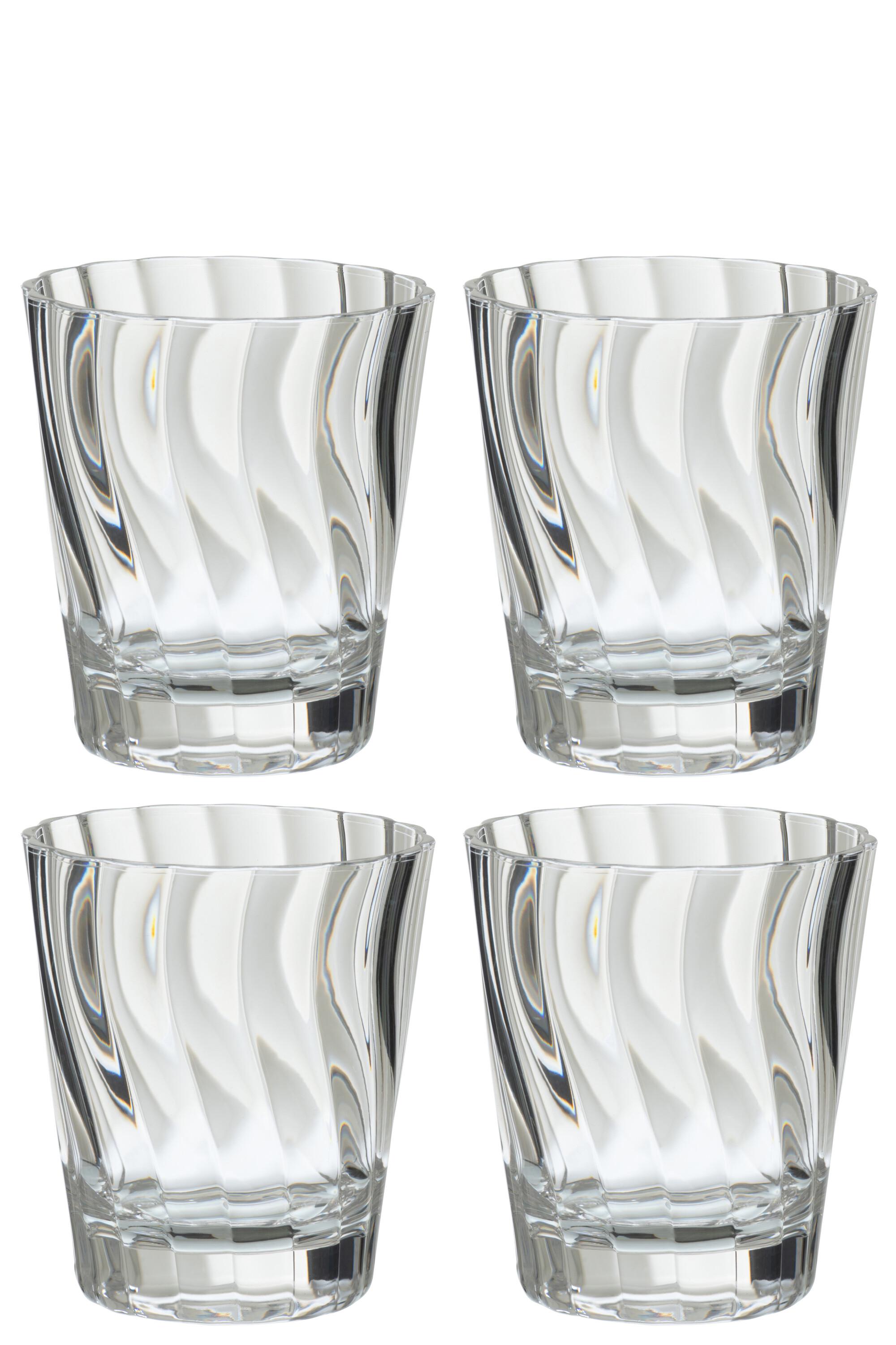 Склянки J-LINE зі скла що не б'ється 425 мл 4 шт. Прозорий (3464)