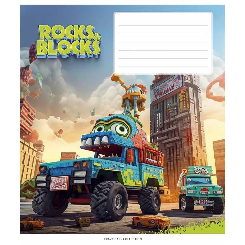 Шкільний зошит Rocks&Blocks 012-3280K-3 в клітинку 12 аркушів (RLT42981)