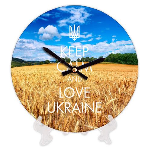 Часы настенные круглые Presentville Love Ukraine 18 см (CH18 P 15S086)