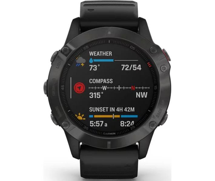 Смарт-годинник Garmin Fenix 6 Sapphire Сarbon Grey DLC with Band Black (010-02158-11) Смарт-годинник Garmin Fenix 6 Sapphire Сarbon Grey DLC with Band Black (010-02158-11)