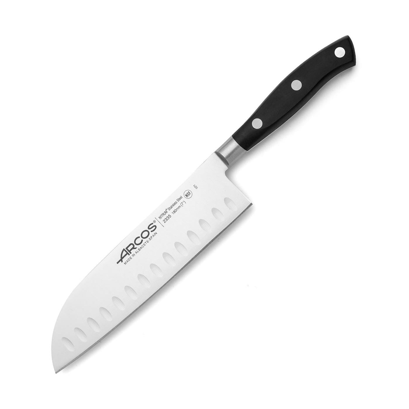 Нож кухонный Arcos Riviera Сантоку 180 мм Black (233500)