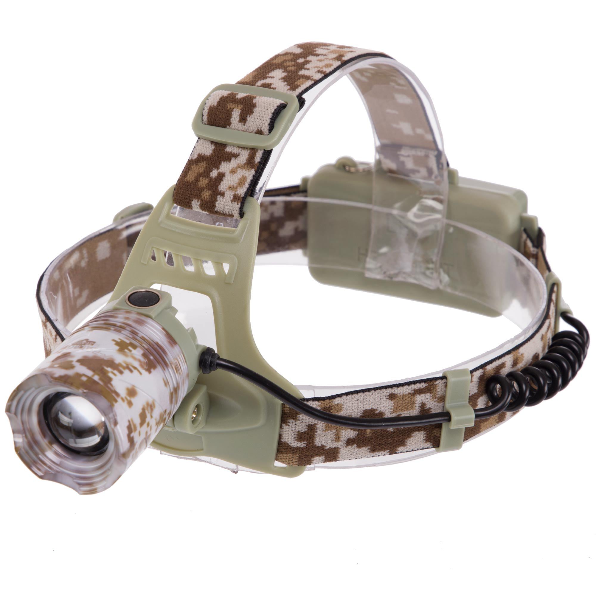 Фонарик налобный SP-Sport SY-8021M на аккумуляторе 18650 Камуфляж Marpat (32810072)