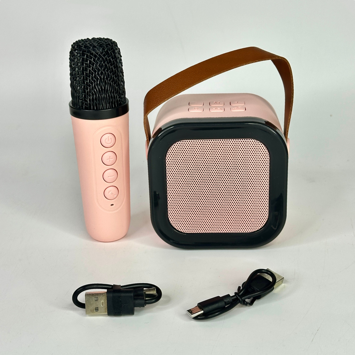 Караоке колонка Bluetooth с микрофоном и RGB подсветкой Розовый (K12-Pink) Караоке колонка Bluetooth с микрофоном и RGB подсветкой Розовый (K12-Pink)