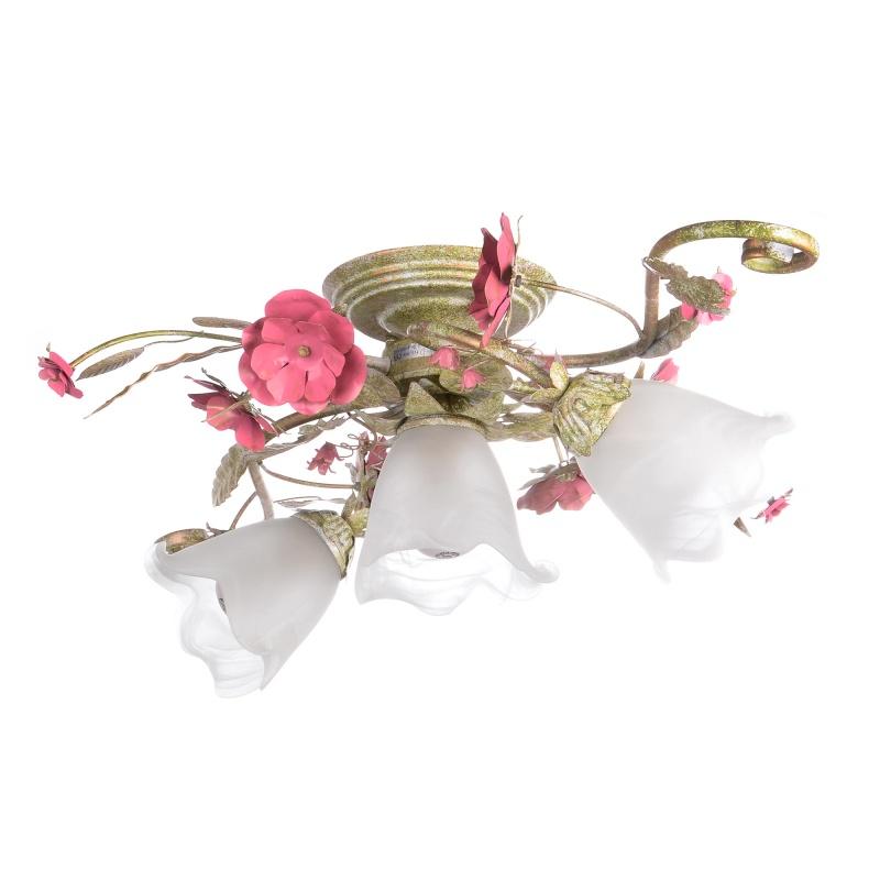 Люстра потолочная Brille BKL-513S/3 E14 флористика на 3 плафона Люстра потолочная Brille BKL-513S/3 E14 флористика на 3 плафона