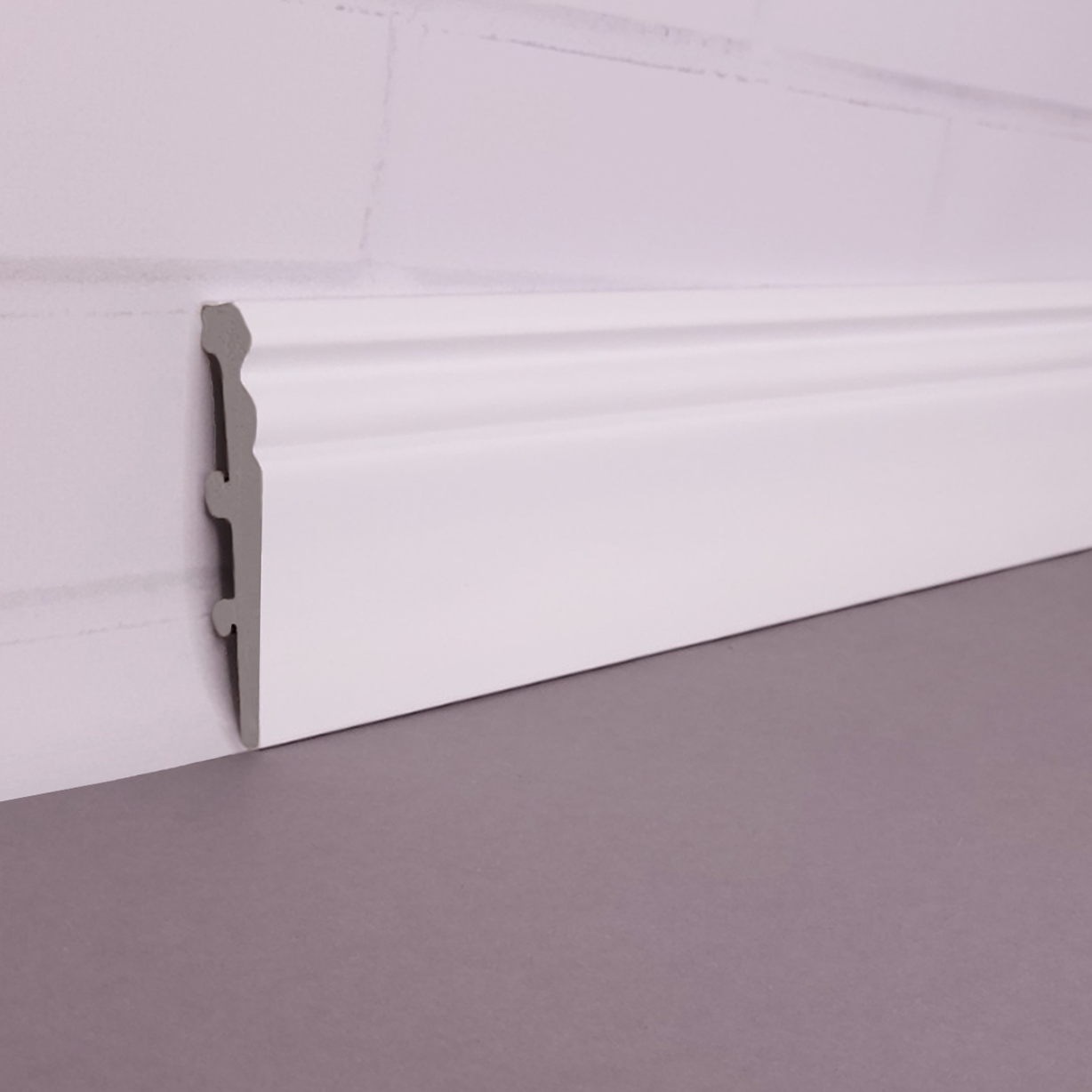 Плинтус дюрополимерный 80х13х2500 мм Белый (8013P-5004-3)