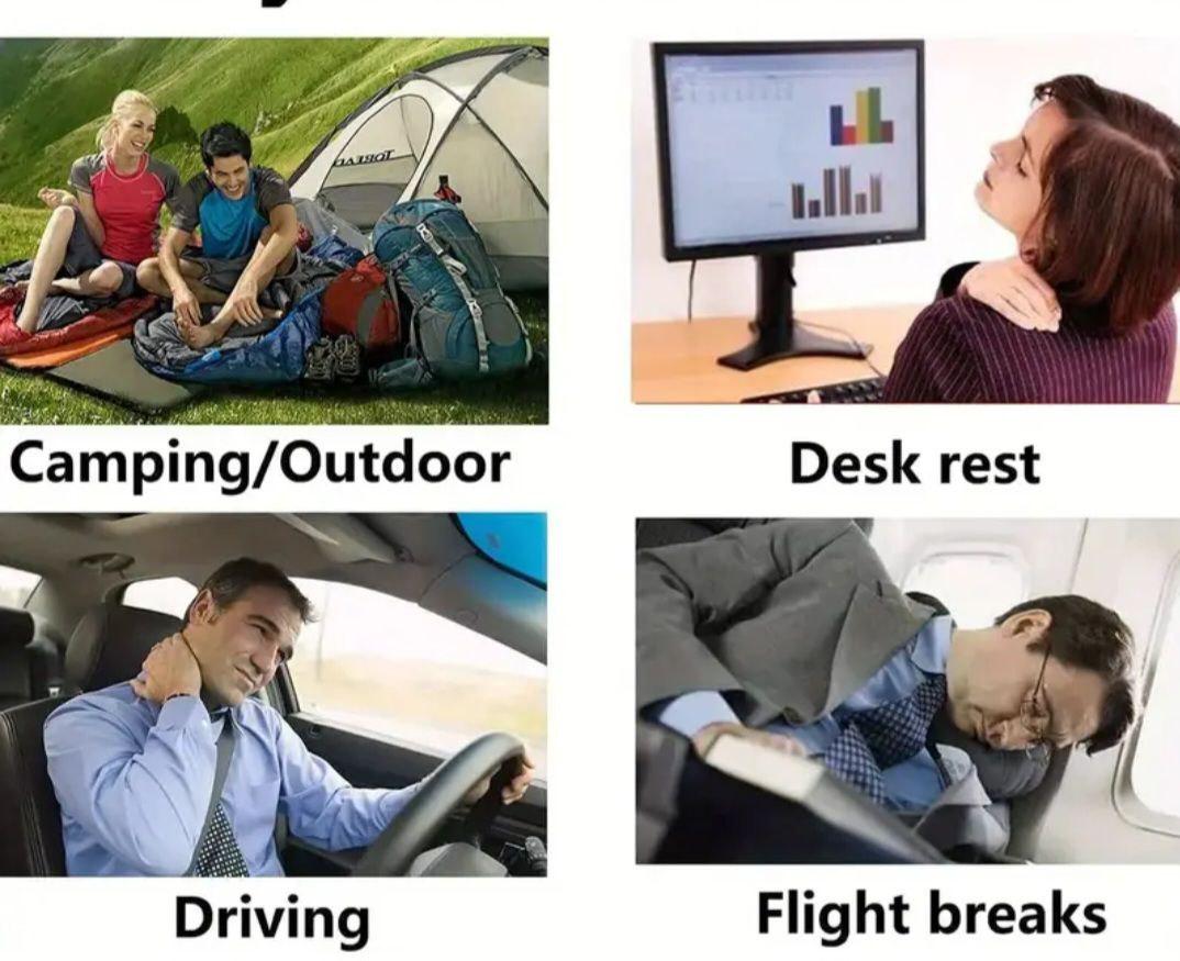 Подушка надувна туристична Сірий (Т-027/1) - фото 7