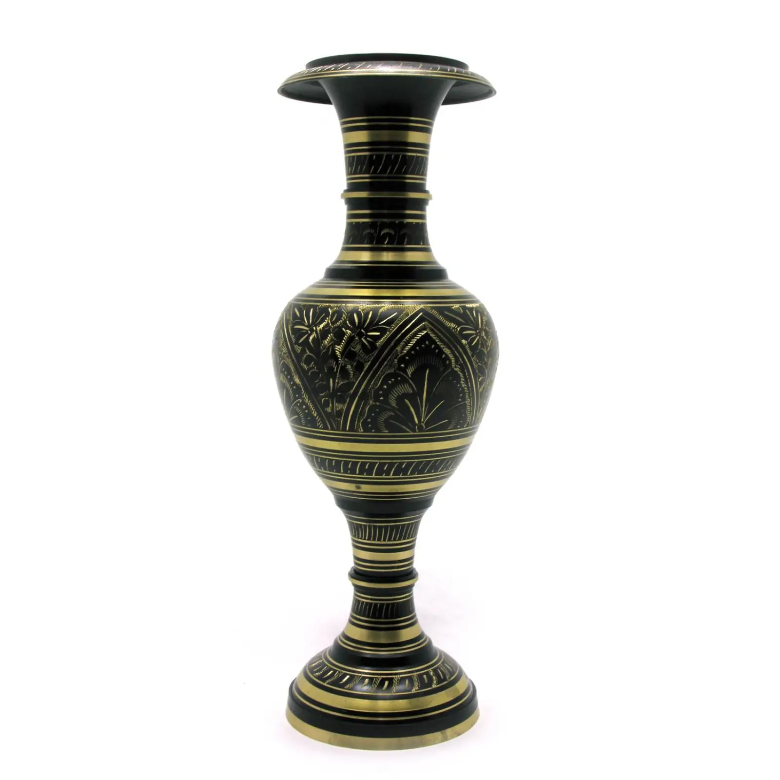 Ваза бронзова Чорний 36х11,5х11,5 см (1671)
