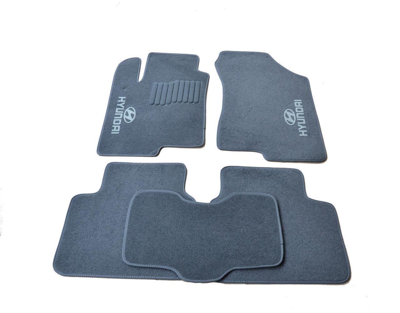 Килимки автомобільні ворсові AVTO-Gumm для Hyundai Sonata 2004-2015 5 шт. Сірий (1398312995)