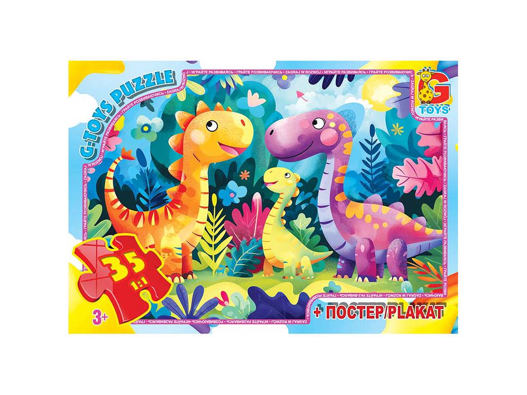 Пазли G-Toys із серії Веселі Динозаври 35 елементів (MTT-187455) Пазли G-Toys із серії Веселі Динозаври 35 елементів (MTT-187455)
