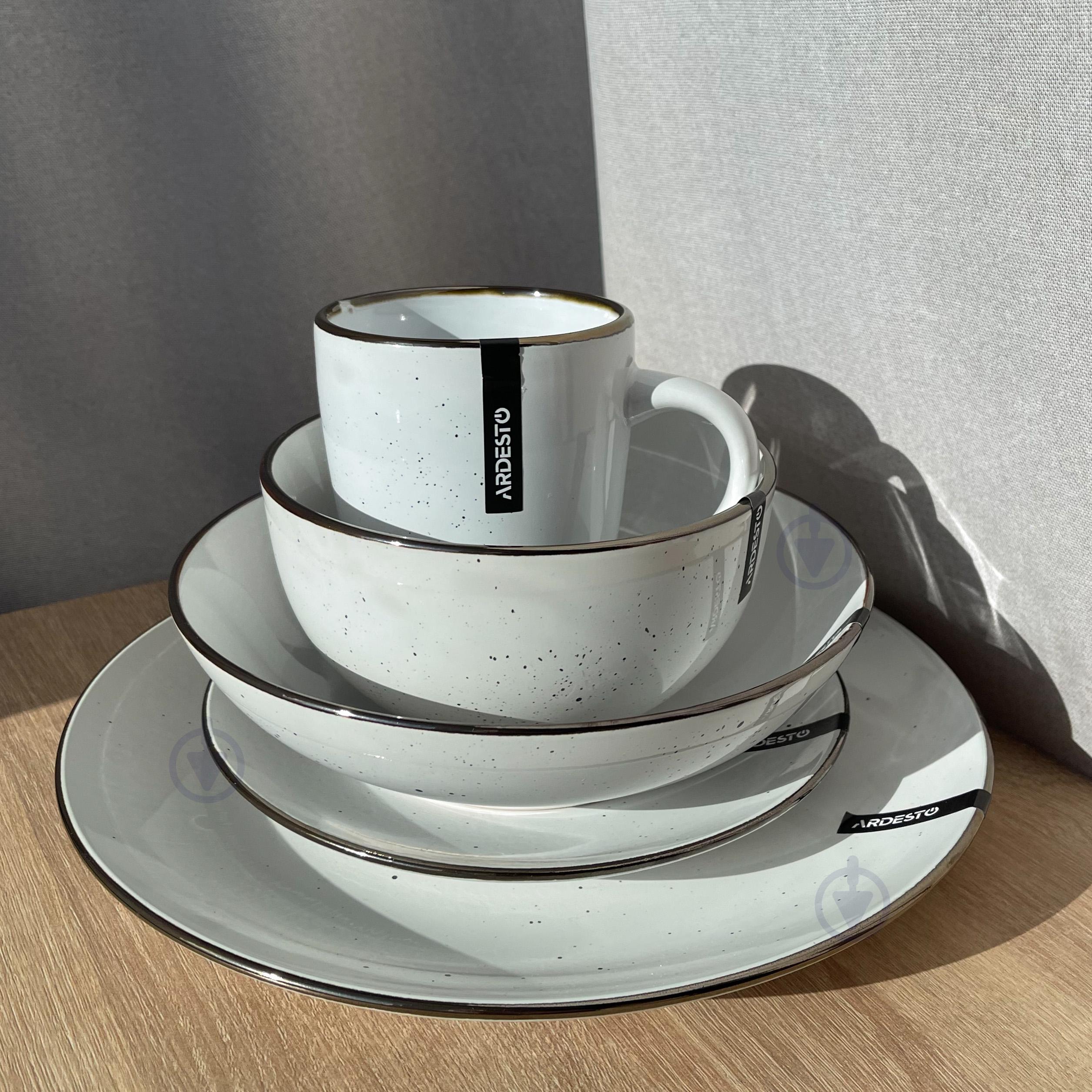 Сервиз столовой посуды Ardesto Bagheria 30 предметов 6 персон каменная керамика Белый - фото 4 Сервиз столовой посуды Ardesto Bagheria 30 предметов 6 персон каменная керамика Белый - фото 4