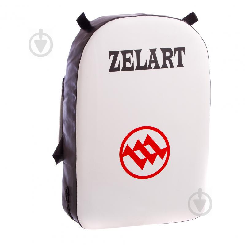 Макивара planeta-sport прямая кожаная Zelart ZB-6108 52x35x10см Белый-черный