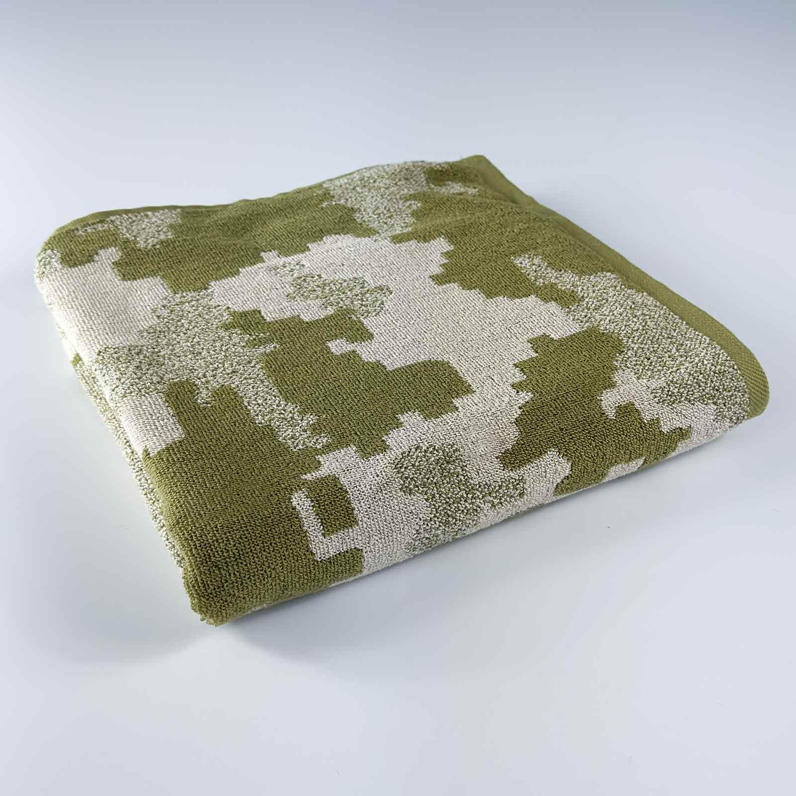 Полотенце банное махровое Военный 450 г/м2 70х140 см Пиксель Хаки (450-140-Pix-Khaki)