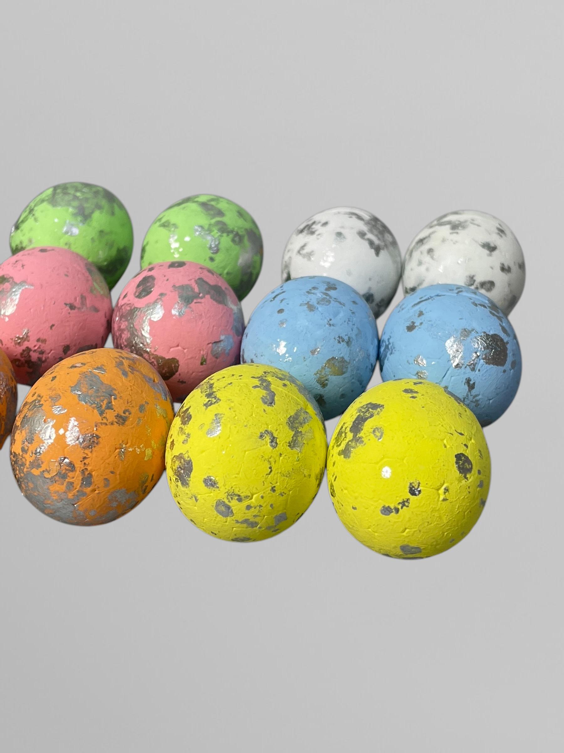 Искусственные яйца на Пасху с серебром 3х4 см 12 шт. Разноцветный (С0115) - фото 3 Искусственные яйца на Пасху с серебром 3х4 см 12 шт. Разноцветный (С0115) - фото 3