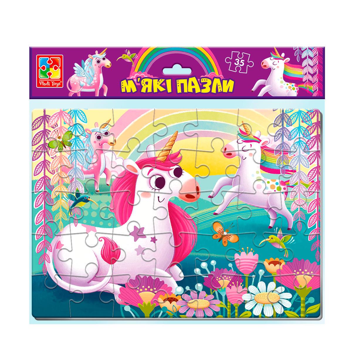 Пазлы мягкие А4 Единороги 35 эл. (VT1102-34)
