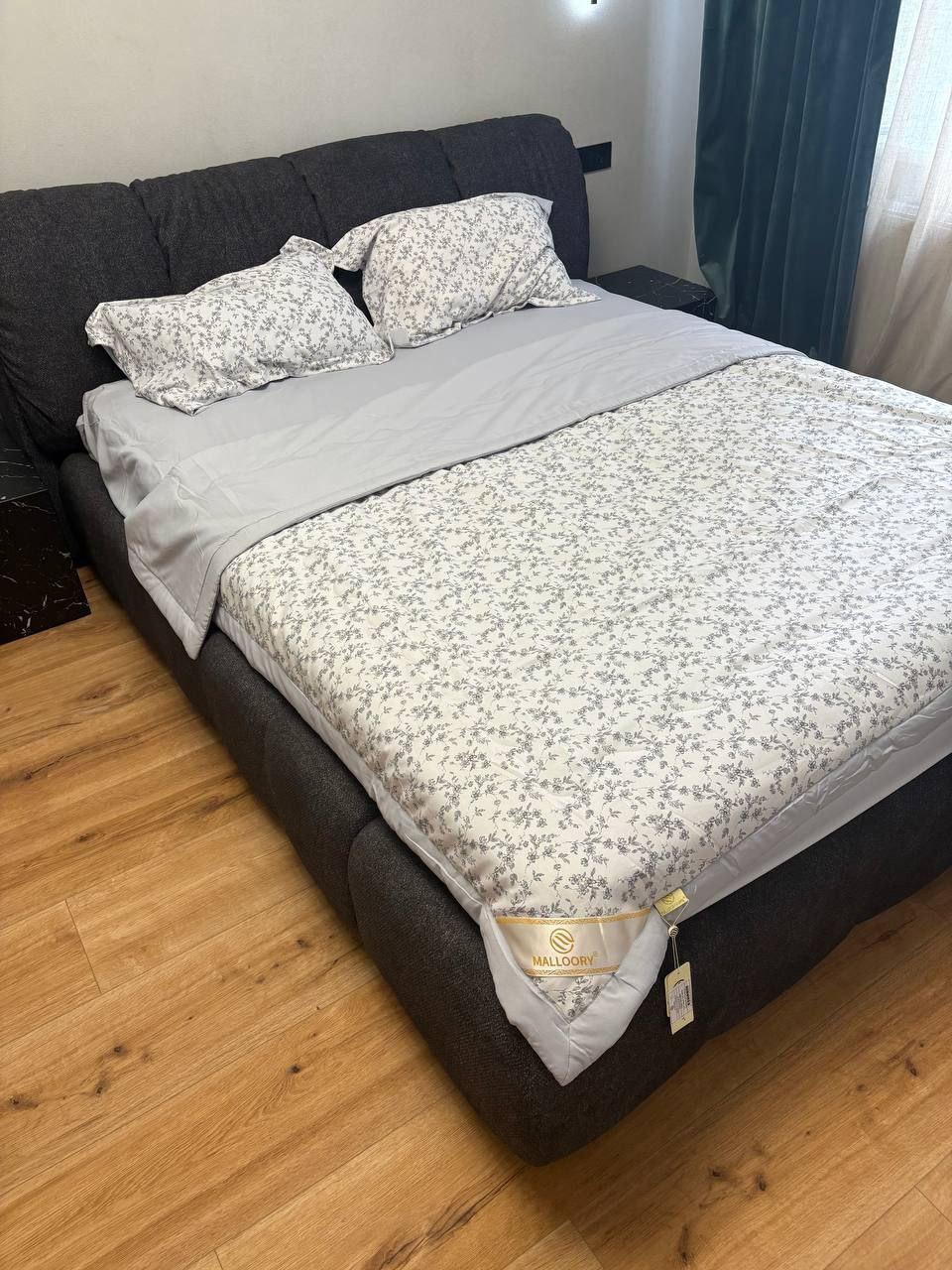 Комплект постельного белья хлопчатобумажный с одеялом евро 200х230 см наволочка 50х70 см 2 шт. Серый (П4К-am-lit-post-001-02)