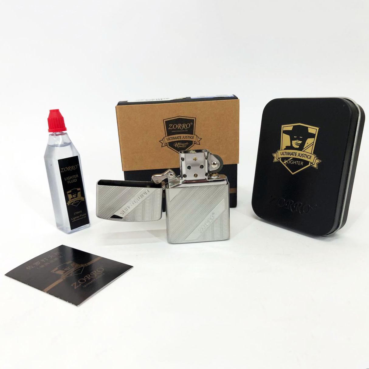 Набор для зажигалки бензиновая Zorro HL-365 Серебро (310880) - фото 2 Набор для зажигалки бензиновая Zorro HL-365 Серебро (310880) - фото 2
