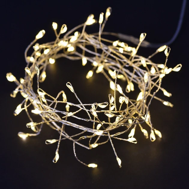 Гірлянда-нитка Роса USB мішура з пультом 150LED 3 м Теплий білий (1000-RV340G) - фото 2