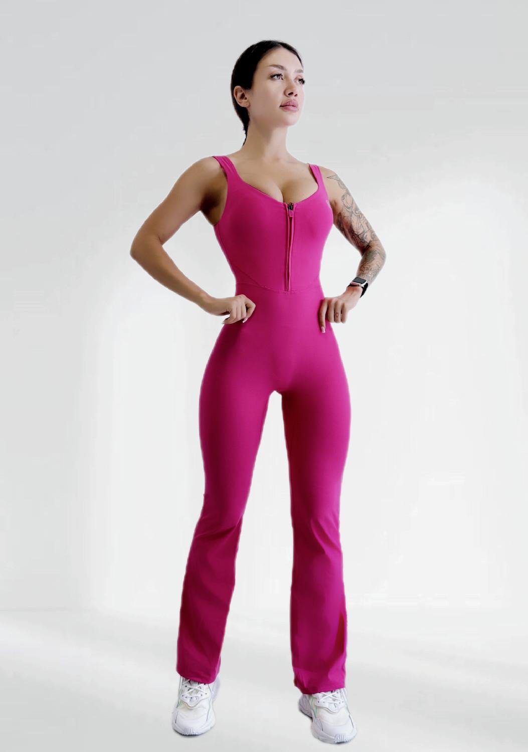 Комбинезон женский спортивный LILAFIT клеш S Розовый (LFJ000047)