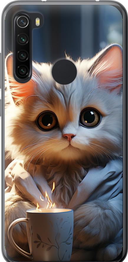 Чехол на Xiaomi Redmi Note 8 White cat (5646u-1787-42517)