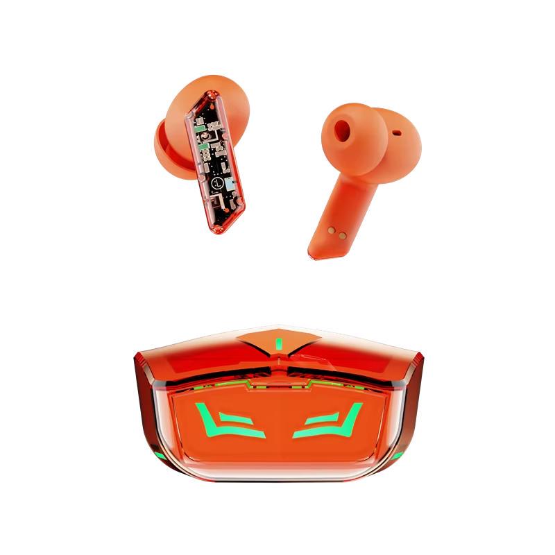 Наушники беспроводные игровые X8 LED с микрофоном шумоподавления Оранжевый (30484918) Наушники беспроводные игровые X8 LED с микрофоном шумоподавления Оранжевый (30484918)