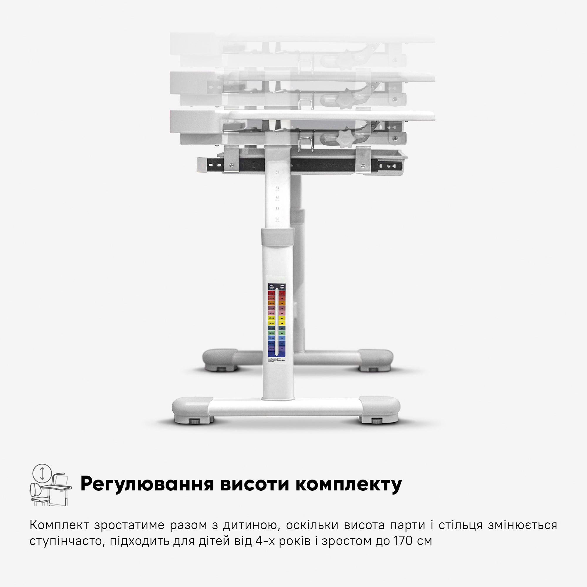Комплект мебели Evo-Kids (стол+стул+полка+лампа) BD-20 G - фото 9
