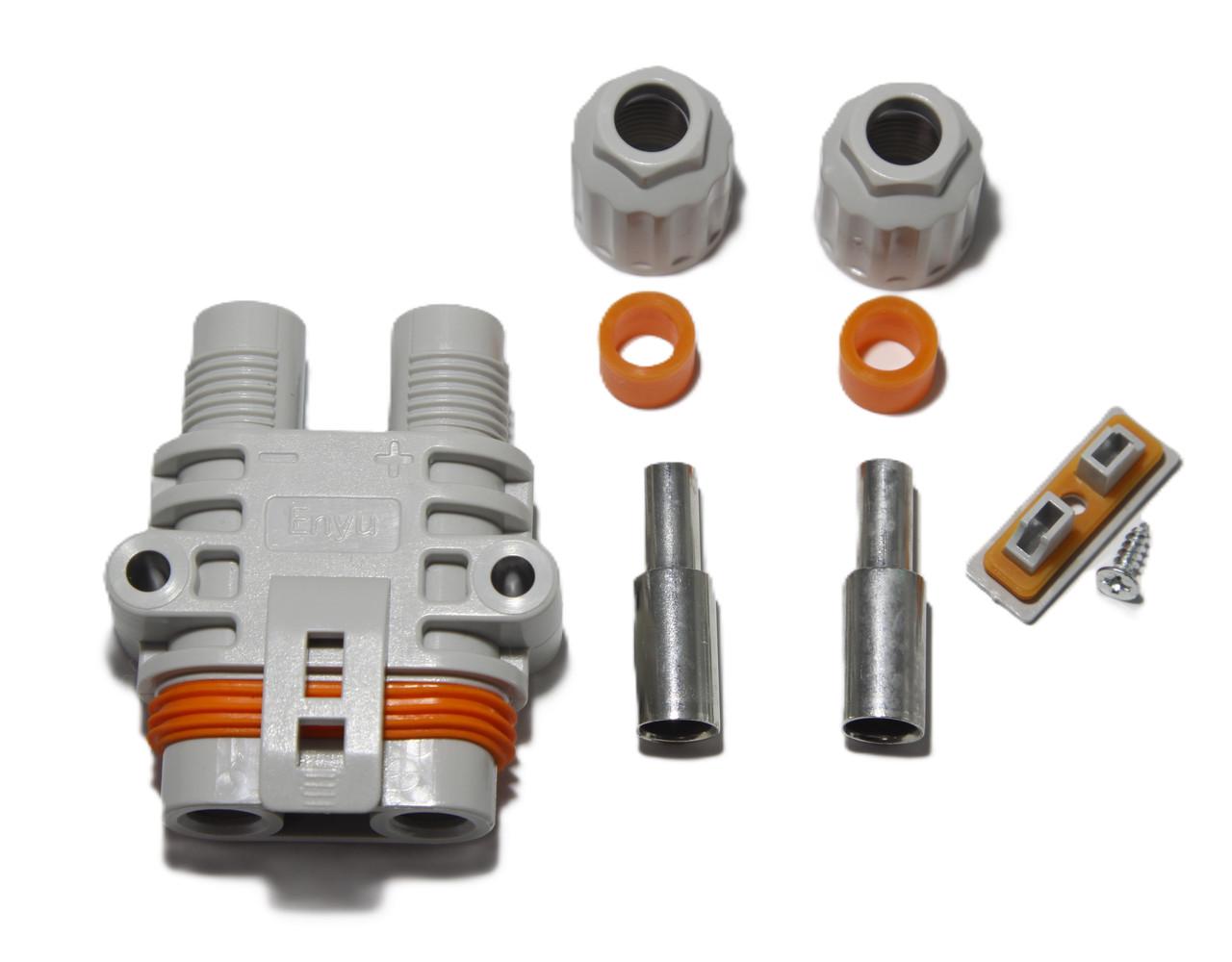 Разъем питания силовой герметичный 2pin 120А мама Серый (2459817455) - фото 4 Разъем питания силовой герметичный 2pin 120А мама Серый (2459817455) - фото 4