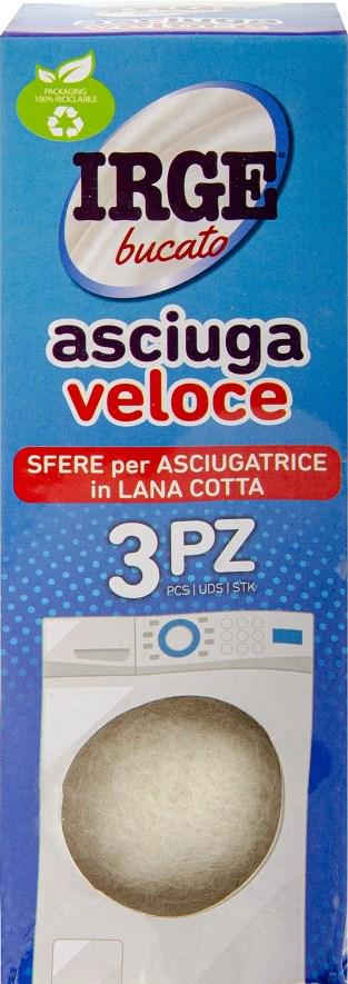 Шарики Irge для более быстрого высыхания и смягчения белья в сушилке из шерсти 3 шт. (14805)