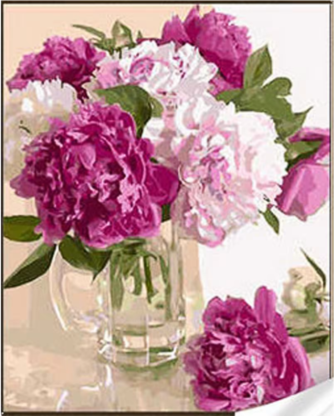 Алмазная мозаика Strateg Нежные пионы 30х40 см (HEG86914)