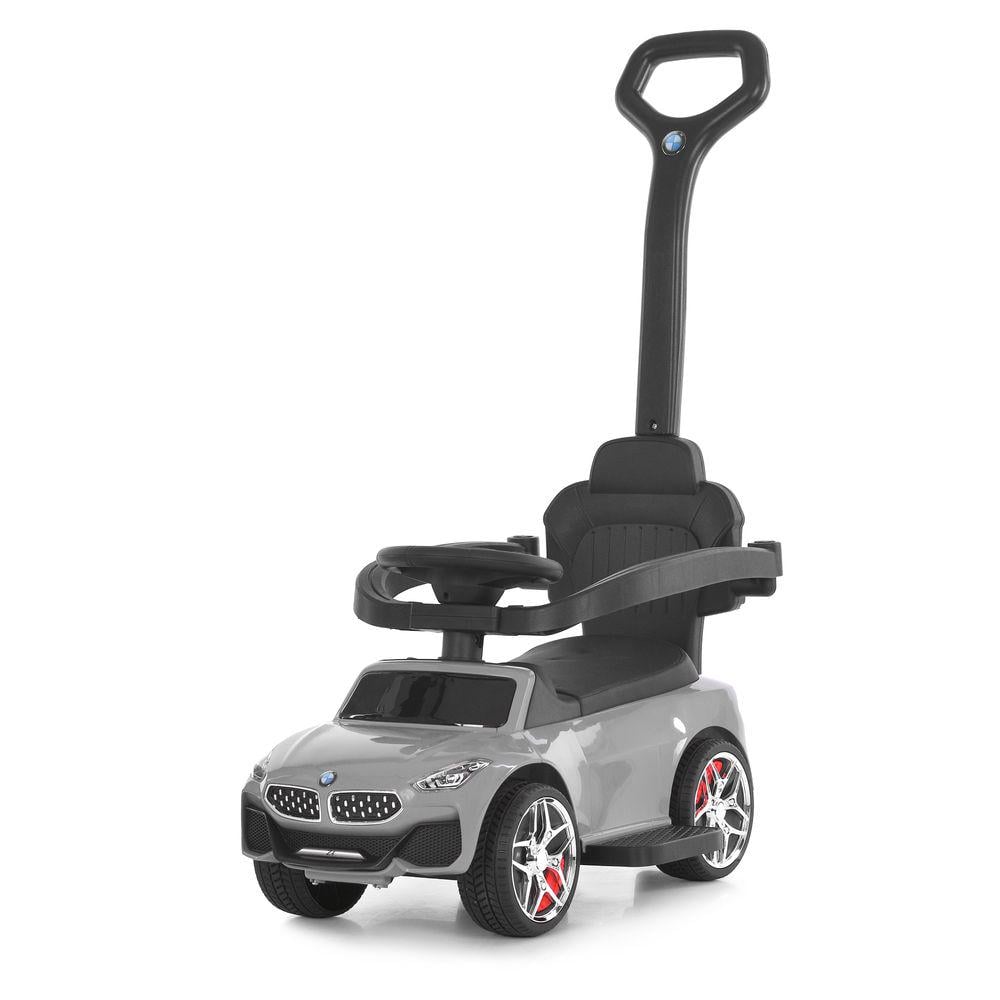 Каталка-толокар M 6253EL-11 с родительской ручкой сиденье экокожа/колеса EVA/музыка/свет Серый (32367769)