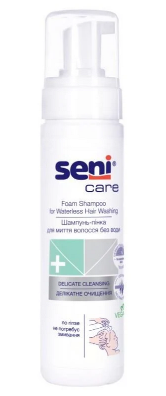 Шампунь-пінка Seni Care для миття волосся без води 200 мл