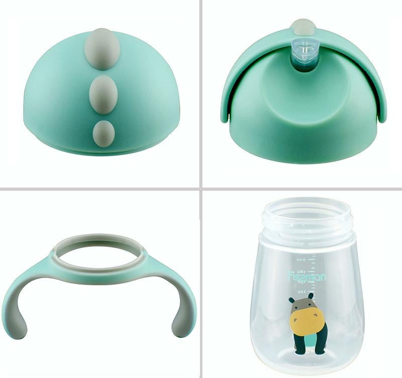 Бутылочка детская Fissman Babies Бегемот с ручками 260 мл - фото 3 Бутылочка детская Fissman Babies Бегемот с ручками 260 мл - фото 3