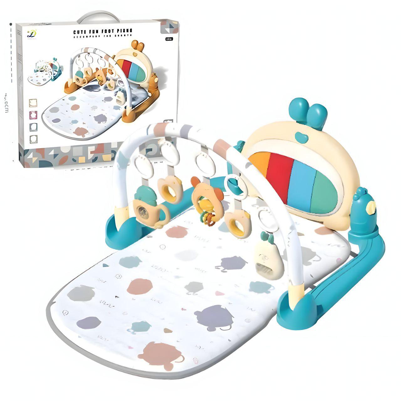Развивающий коврик с музыкальным пианино и подвесными погремушками (618-1)