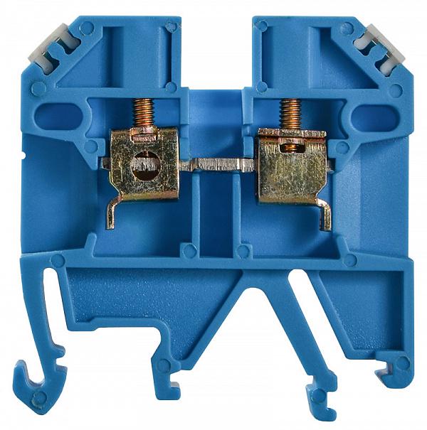 Клемма винтовая наборная АСКО-Укрем JXB 2,5/35 25А 2,5 мм2 х 40х6х40 мм Синий (A0130010022) - фото 3