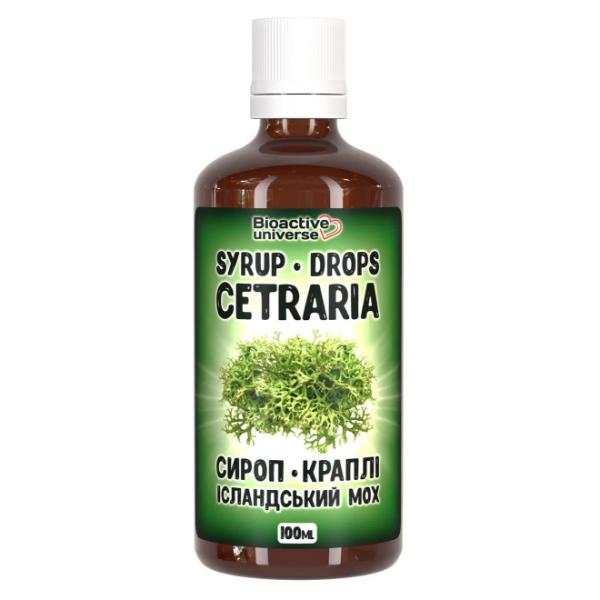 Комплекс для профилактики дыхательной системы Bioactive Universe Cetraria Syrup-Drops 100 мл 20 порций (000026480)