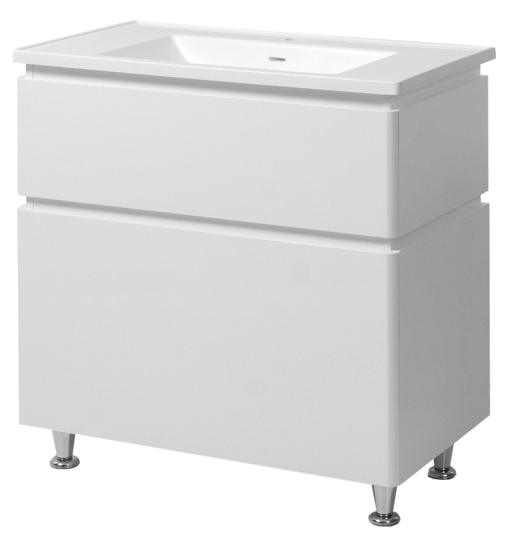 Тумба ЮВВИС Лион ТНБ-2 Д 80 см с умывальником Канте из искусственного камня (14853664)