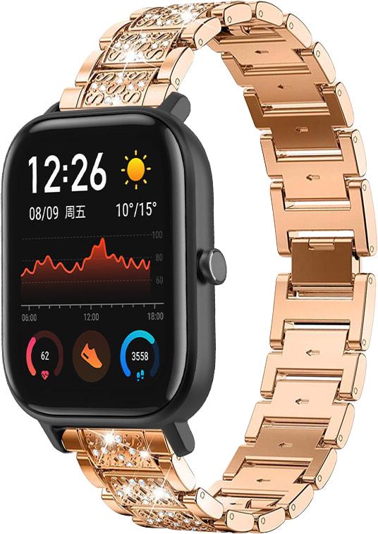 Браслет металлический Glam для Amazfit GTS Rose/Gold (32805-27)
